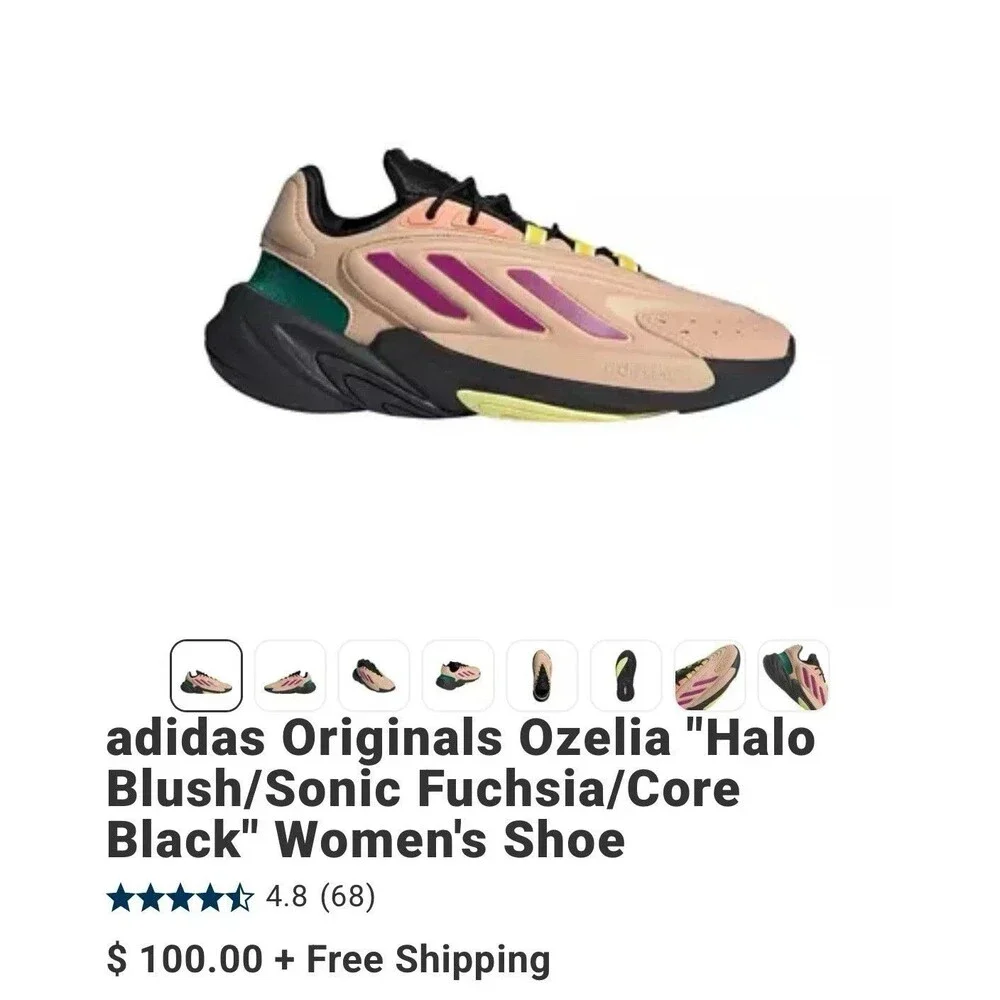 Adidas Originals Ozelia Halo Blush/Sonic Fuchsia/CoreBlack Women's Sz 9.5 GZ9182